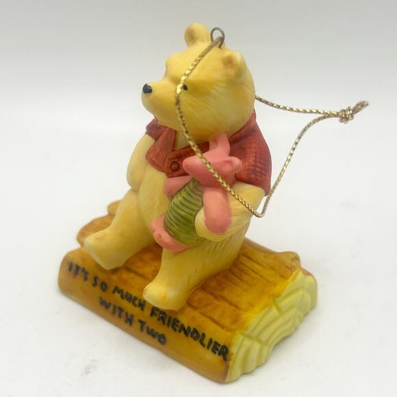 VTG Winnie the Pooh Bisque Figure 1988 Walt Disney Co. Willitts Design Ornament - Picture 3 of 5